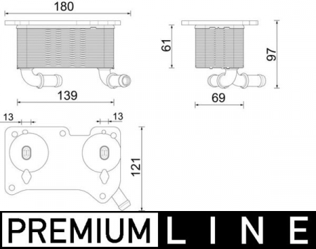 Radiator ulei potrivit VOLVO S60 III, V60 II, V90 II, XC40, XC60 II 2.0H 09.19- [2]