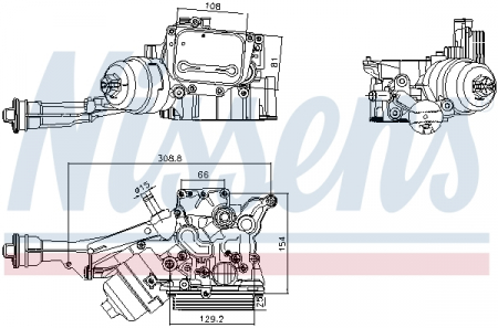 Radiator ulei termoflot cu carcasa potrivit FIAT DOBLO, DOBLO CARGO, FIORINO, FIORINO/MINIVAN, TIPO; OPEL COMBO TOUR, COMBO/MINIVAN 1.3D 07.09- [2]