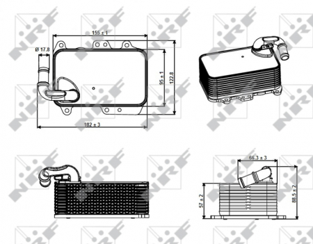 Radiator ulei termoflot potrivit AUDI A4 ALLROAD B8, A4 B8, A5, A6 ALLROAD C7, A6 C7, A7, A8 D4, Q5, Q7; PORSCHE CAYENNE, MACAN, PANAMERA; VW TOUAREG 3.0D dupa 2007 - (cu garnitura) [4]