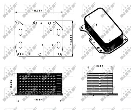 Radiator ulei termoflot potrivit NISSAN NV400, PRIMASTAR, X-TRAIL III; OPEL MOVANO B, VIVARO A; RENAULT ALASKAN, KOLEOS II, MASTER III, TRAFIC II 2.0D/2.3D dupa 2006 - (cu garnitura) [4]
