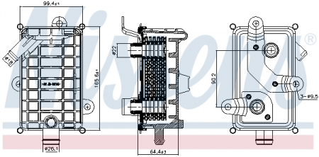 Radiator ulei termoflot potrivit BMW Seria 3 (E36) 1.7D 01.95-08.00 [2]
