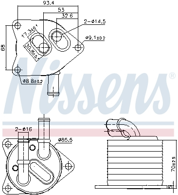 Radiator ulei termoflot potrivit DS DS 7; CITROEN C4 SPACETOURER, C5 AIRCROSS, GRAND C4 SPACETOURER, JUMPY, SPACETOURER; OPEL GRANDLAND / GRANDLAND X, GRANDLAND X, VIVARO C, ZAFIRA LIFE 1.2-2.0D 04.16