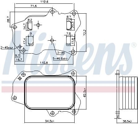 Radiator ulei termoflot potrivit FORD ECOSPORT, FOCUS IV, KUGA III, PUMA, TOURNEO CONNECT V408 NADWOZIE WIELKO, TRANSIT CONNECT, TRANSIT CONNECT V408/MINIVAN 1.5D 05.15-