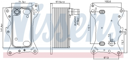Radiator ulei - Radiator ulei termoflot potrivit MERCEDES A (W176), B SPORTS TOURER (W246, W242), CLA (C117), CLA SHOOTING BRAKE (X117), GLA (X156), SPRINTER 3,5-T (B907), SPRINTER 3,5-T (B907, B910) 1.8D/2.2D dupa 2
