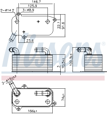 Radiator ulei termoflot potrivit VW CALIFORNIA T5 CAMPER, CALIFORNIA T6 CAMPER, MULTIVAN V, MULTIVAN VI, TRANSPORTER V, TRANSPORTER VI, TRANSPORTER VI / CARAVELLE VI 2.0/2.0D 09.09- [2]