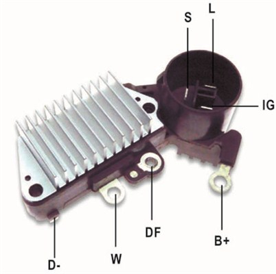Alternatoare Electromotoare - Regulator alternator potrivit CHRYSLER VOYAGER II; JEEP CHEROKEE, GRAND CHEROKEE I, WRANGLER II; TOYOTA CAMRY, CARINA IV, CARINA V, CELICA, MR2 I, MR2 II, SUPRA 1.6-5.2 1983-2007