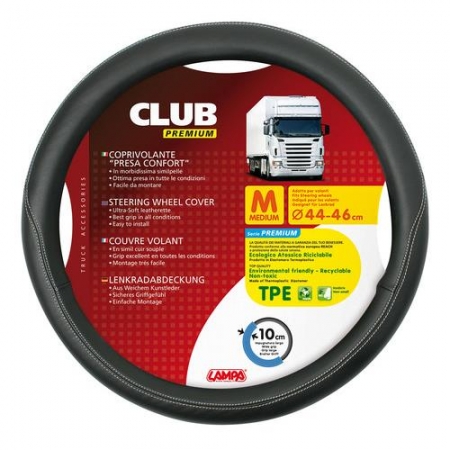 Husa volan Lampa Club Premium, 44/46 cm, Negru [0]