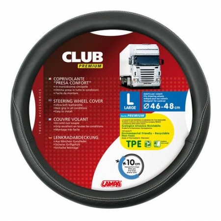 Huse - Husa volan Lampa Club Premium, 46/48 cm, Negru