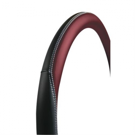Husa volan Lampa Club Premium, 37/39 cm, Negru/Rosu [1]