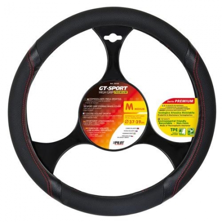 Huse - Husa volan Lampa GT-Sport Premium, 37/39 cm, Negru