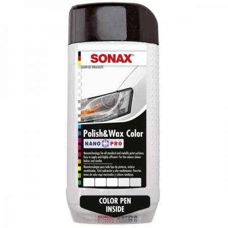 Lotiune pentru ceruit si lustruit alb+creion corector Sonax, 500 ml