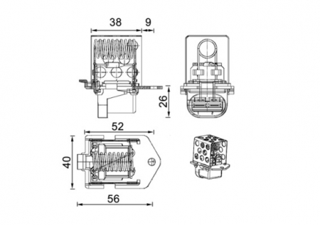 Rezistor ventilator habitaclu potrivit NISSAN NV200, NV200 / EVALIA 1.5D 02.10- [1]