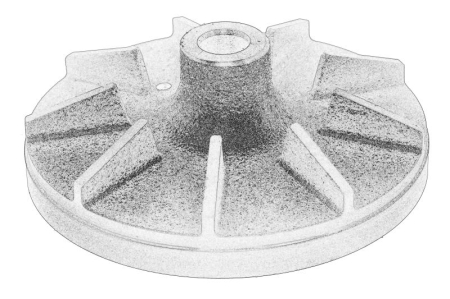 Conducta racire - Rotor pompa apa potrivit FENDT 1000, 200, 300, 500, 700, 800; MASSEY FERGUSON 3000, 5000, 6000, 7000, 8000 1104C-44T-TD226B-4