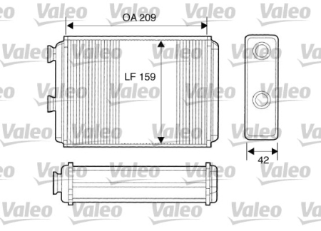 Schimbător caldura habitaclu potrivit FIAT DOBLO, IDEA, PUNTO; LANCIA MUSA, Y, YPSILON 1.2-1.9D dupa 1996 [1]
