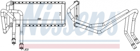 Climatizare - Schimbator caldura incalzire habitaclu (114x294x26) LAND ROVER DISCOVERY III, RANGE ROVER SPORT 2.7D-4.4 intre 2004-2013