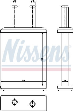Piese Auto - Schimbator caldura incalzire habitaclu (154x180x29) KIA SEPHIA, SHUMA, SHUMA II 1.5/1.6/1.8 intre 1993-2004