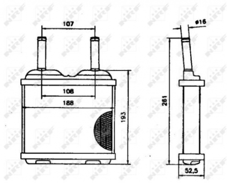 Piese Auto - Schimbator caldura incalzire habitaclu (188x140x37) OPEL CORSA A, CORSA A TR 1.0-1.6 intre 1982-1993