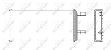 Schimbator caldura incalzire habitaclu - Schimbator caldura incalzire habitaclu potrivit VOLVO F10, F12, F16 TD100B-TD163ES 1977-1994 - (195x370x42mm)