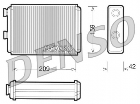 Piese Auto - Schimbator caldura incalzire habitaclu (209x159x42) FIAT DOBLO, IDEA, PUNTO; LANCIA MUSA, YPSILON 1.2-1.9D dupa 1999