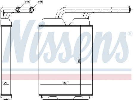 Piese Auto - Schimbator caldura incalzire habitaclu (209x160x50) RENAULT TWINGO I 1.2/1.2LPG intre 1993-2012