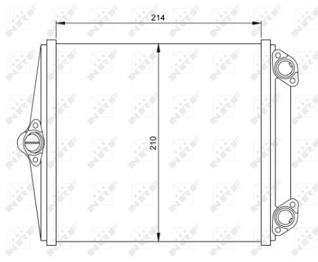 Schimbator caldura incalzire habitaclu - Schimbator caldura incalzire habitaclu (210x214x45) MERCEDES CABRIOLET (A124), COUPE (C124), E (A124), E (C124), E T-MODEL (S124), E (W124), KOMBI T-MODEL (S124), S (C126), S (W126), SEDAN (W124) 2.0-