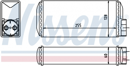 Piese Auto - Schimbator caldura incalzire habitaclu (255x127x60) SKODA FAVORIT, FAVORIT FORMAN, FELICIA I, FELICIA II; VW CADDY II 1.3/1.9D intre 1988-2002