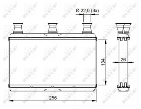 Schimbator caldura incalzire habitaclu (256x134x26) BMW Seria 5 (E60), 5 (E61), 6 (E63), 6 (E64) 2.0-5.0 intre 2001-2010 Climatizare - Schimbator caldura incalzire habitaclu (256x134x26) BMW Seria 5 (E60), 5 (E61), 6 (E63), 6 (E64) 2.0-5.0 intre 2001-2010