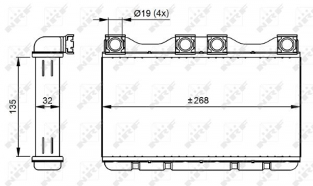 Piese Auto - Schimbator caldura incalzire habitaclu (268x135x32) BMW Seria 7 (E38) 2.5D-5.4 intre 1994-2001