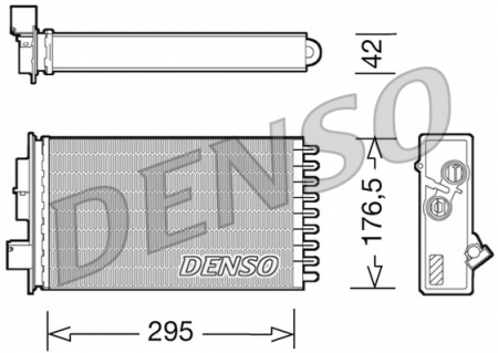 Schimbator caldura incalzire habitaclu potrivit IVECO EUROCARGO I-III 8040.25B.4200-F4BE0611A 1991-2015 (295x177x42mm) [2]