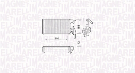 Schimbator caldura incalzire habitaclu potrivit CITROEN JUMPER I; FIAT DUCATO; PEUGEOT BOXER 230A2.000-XUD9TE dupa 1994 (300x158x42mm) [1]