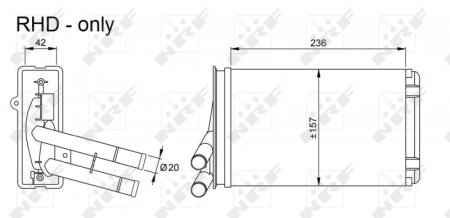 Schimbator caldura incalzire habitaclu potrivit AUDI A4 B5; SKODA SUPERB I; VW PASSAT B5, PASSAT B5.5 1.6-2.8 1994-2008 [4]