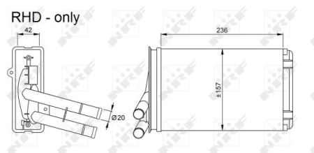 Schimbator caldura incalzire habitaclu potrivit AUDI A4 B5; SKODA SUPERB I; VW PASSAT B5, PASSAT B5.5 1.6-4.0 11.94-03.08 [3]