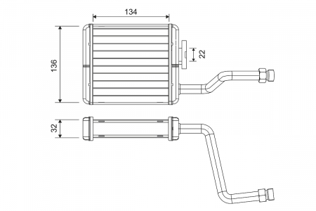 Schimbator caldura incalzire habitaclu potrivit BMW 7 (E38) 3.0D/3.9D/5.4 11.94-11.01 [2]