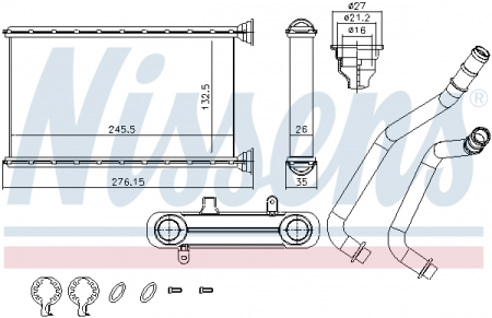 Schimbator caldura incalzire habitaclu - Schimbator caldura incalzire habitaclu potrivit BMW Seria 1 (F20), 1 (F21), 2 (F22, F87), 2 (F23), 3 (F30, F80), 3 (F31), 3 GRAN TURISMO (F34), 4 (F32, F82), 4 (F33, F83), 4 GRAN COUPE (F36) 1.5-3.0H