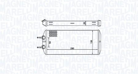 Schimbator caldura incalzire habitaclu potrivit CITROEN BERLINGO, BERLINGO MULTISPACE, BERLINGO/MINIVAN, C4 GRAND PICASSO I, C4 PICASSO I; PEUGEOT 407, PARTNER, PARTNER ORIGIN, PARTNER TEPEE, PARTNER/