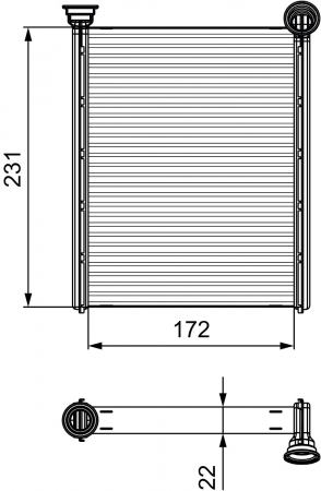 Schimbator caldura incalzire habitaclu potrivit DS DS 4; CITROEN C4 II, DS4 1.2-2.0D 11.09-