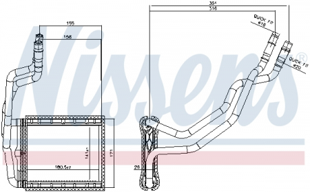 Schimbator caldura incalzire habitaclu potrivit FORD B-MAX, ECOSPORT, FIESTA VII, KA+ III, PUMA, TOURNEO COURIER B460, TRANSIT COURIER B460, TRANSIT COURIER B460/MINIVAN 1.0-1.6D 08.12- [0]