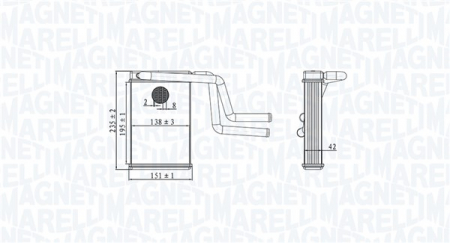 Schimbator caldura incalzire habitaclu potrivit FORD COUGAR, MONDEO I, MONDEO II, MONDEO III 1.6-3.0 02.93-03.07 [1]