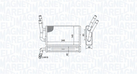 Schimbator caldura incalzire habitaclu potrivit FORD TRANSIT, TRANSIT TOURNEO 2.2D-3.2D 2006-2014 [2]