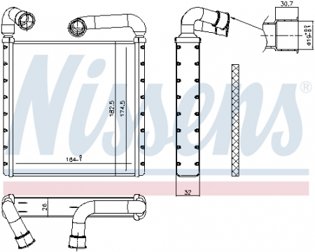 Schimbator caldura incalzire habitaclu potrivit MAN TGE; AUDI Q3, TT; SEAT ATECA; SKODA KAROQ, KODIAQ, OCTAVIA III, SUPERB III; VW ARTEON, CRAFTER, GOLF ALLTRACK VII, GOLF SPORTSVAN VII, GOLF VII, PAS [0]