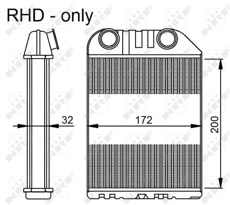 Schimbator caldura incalzire habitaclu - Schimbator caldura incalzire habitaclu potrivit OPEL VECTRA B 1.6-2.6 09.95-07.03