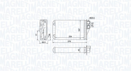 Schimbator caldura incalzire habitaclu - Schimbator caldura incalzire habitaclu potrivit PEUGEOT 207 1.6/1.6D 2007-2015