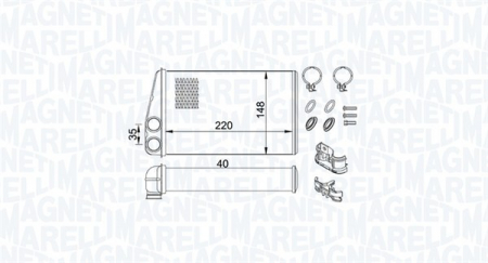 Schimbator caldura incalzire habitaclu potrivit RENAULT GRAND SCENIC II, MEGANE II, MEGANE II/KOMBI, SCENIC II 1.4-2.0D 09.02-