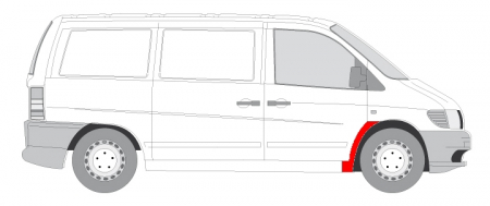 Segment reparatie aripa Dreapta (partea din spate) potrivit MERCEDES V (638/2), VITO (W638) 1997-2003 [1]