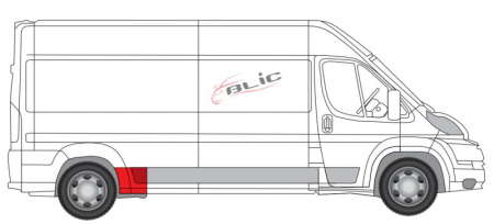 Segment reparatie aripa fata dreapta potrivit CITROEN JUMPER; FIAT DUCATO; PEUGEOT BOXER 04.06-08.14 [1]