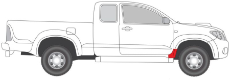 Panou lateral - Segment reparatie aripa fata dreapta potrivit TOYOTA HILUX VII 06.04-06.15