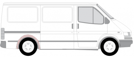 Segment reparatie aripa spate dreapta aripa, model scurt FORD TRANSIT intre 1991-2000 [1]