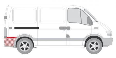 Segment reparatie aripa spate dreapta dupa roata NISSAN INTERSTAR; OPEL MOVANO; RENAULT MASTER II intre 1998-2010 [1]