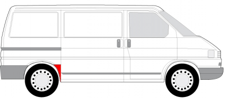 Segment reparatie aripa spate dreapta potrivit VW TRANSPORTER IV 1990-2003 - inaintea rotii, model scurt [1]