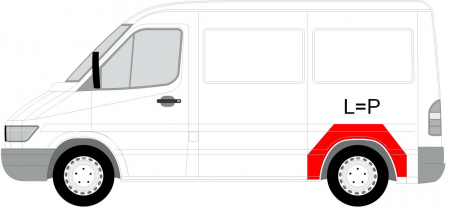Segment reparatie aripa spate partea stanga/dreapta exterior MERCEDES SPRINTER; VW LT intre 1995-2006 [1]